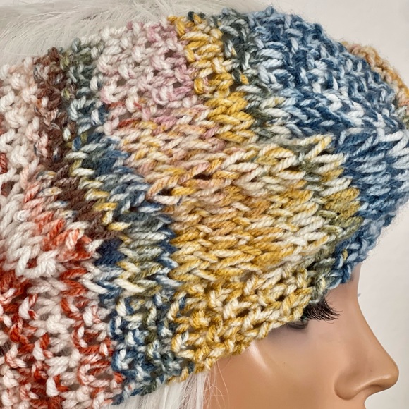 Hand Knits 2 Love Headband Headwrap Bandana Turban Earwarmer Braids Cables Hip - Picture 11 of 11